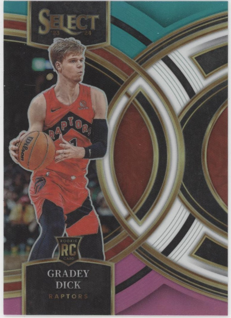 Gradey Dick 2023-24 Panini Select Teal White Pink Prizm RC 12/49 #126