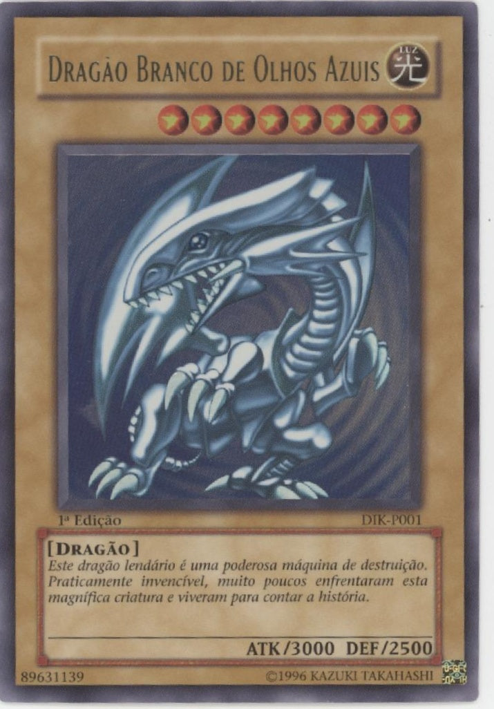 Blue-Eyes White Dragon Yu-Gi-Oh! Ultra Rare 1st Edition Porteugese DIK-P001 #1