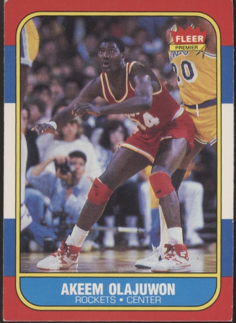 Akeem Olajuwon 1986-87 Fleer #82 Houston Rockets EX