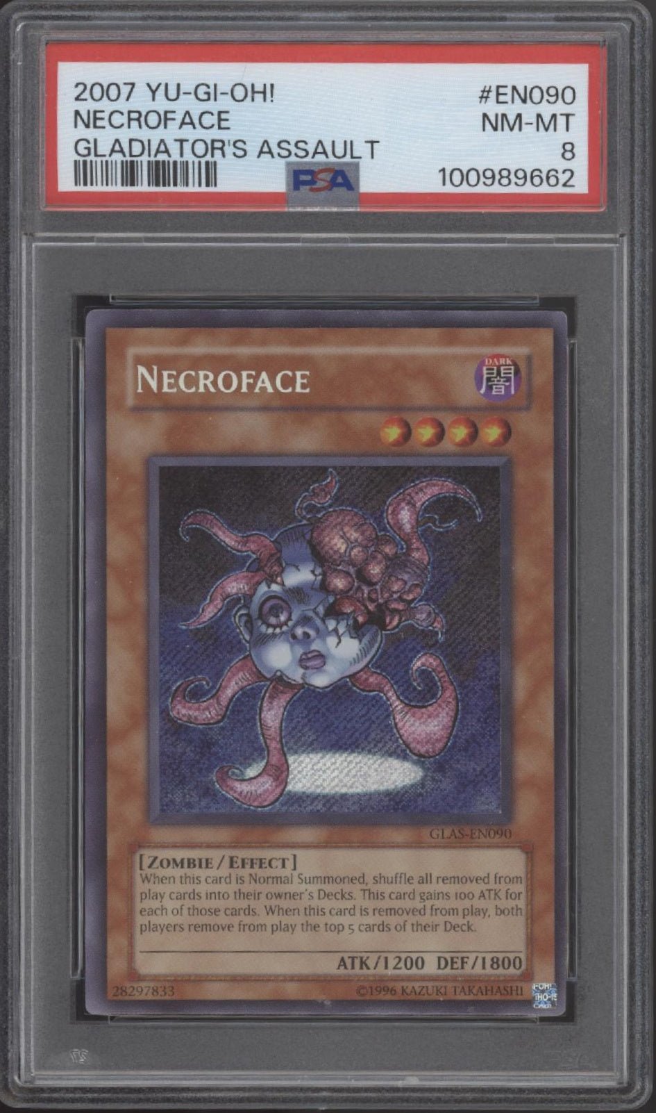 Necroface Yu-Gi-Oh! Gladiator's Assault #EN090 PSA 8