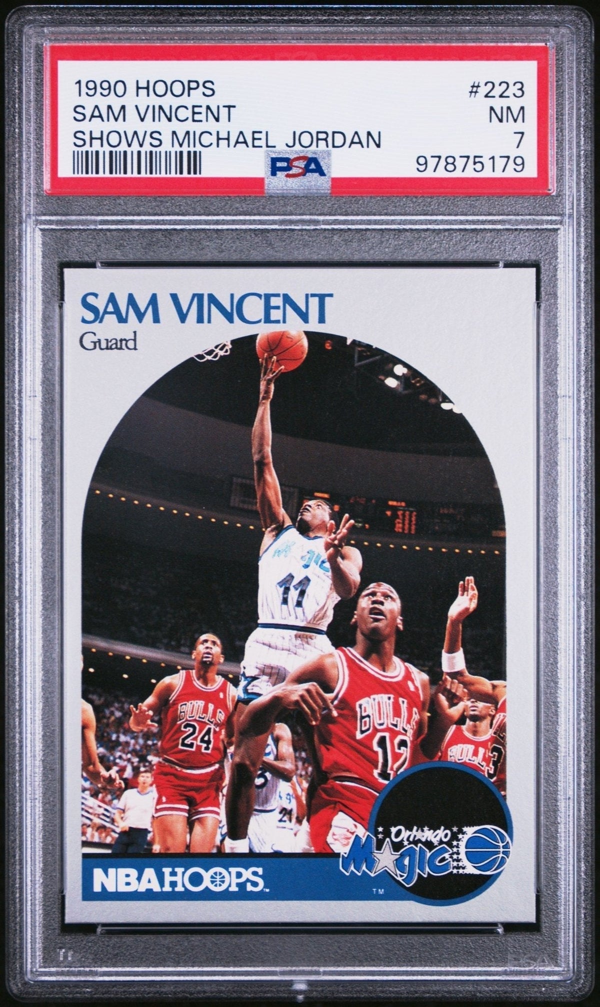Sam Vincent 1990 Hoops Shows Michael Jordan #223 PSA 7
