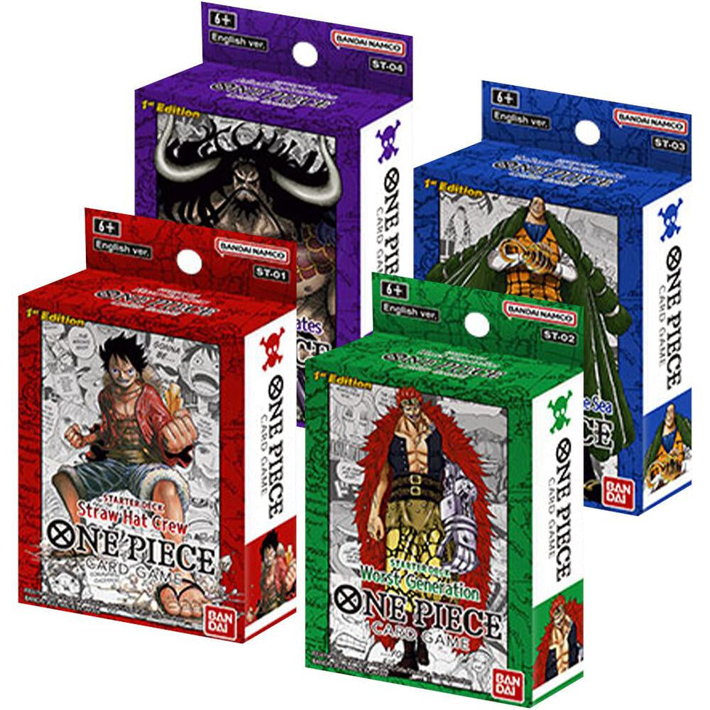 One Piece TCG: Super Prerelease Starter Deck Set (1-4)