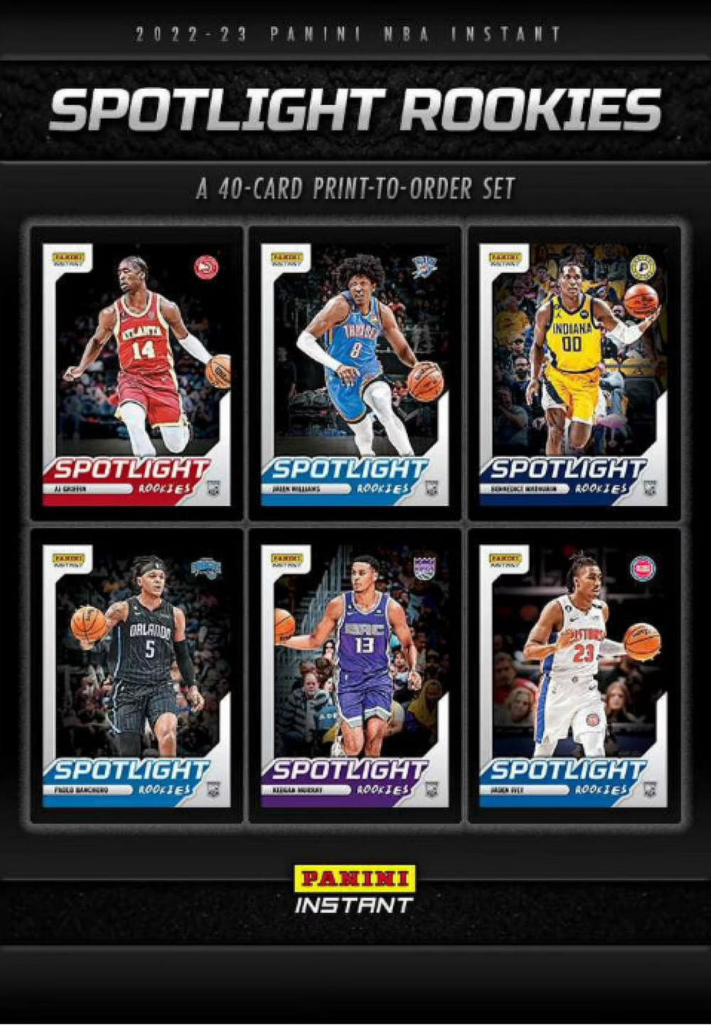 2022-23 Panini Instant Basketball Spotlight Rookies Set (1-40)