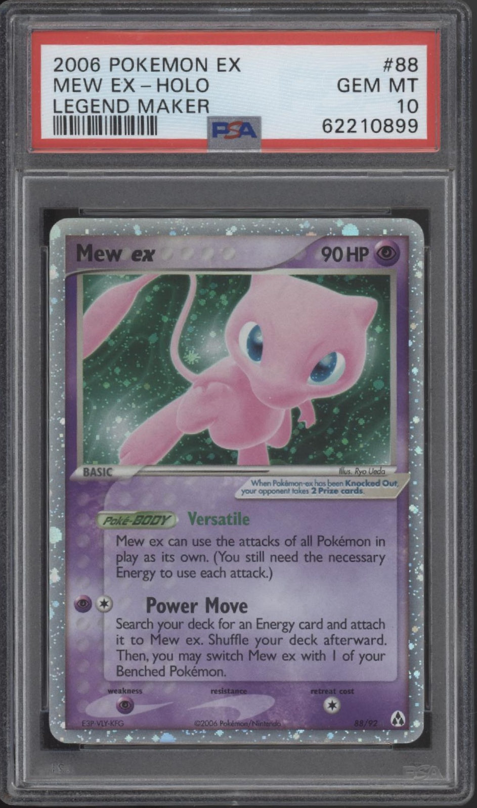 Mew ex Pokemon Legend Maker Holo #88 PSA 10