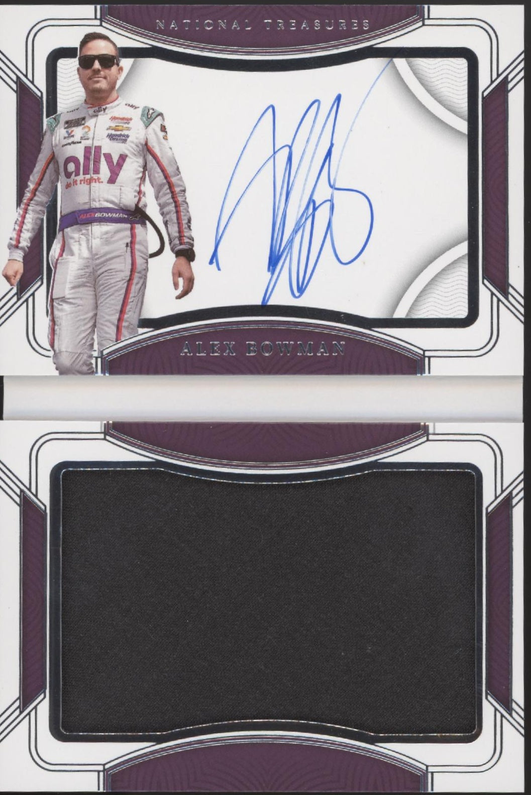 Alex Bowman 2023 Panini National Treasures Firesuit Swatch Auto 12/25