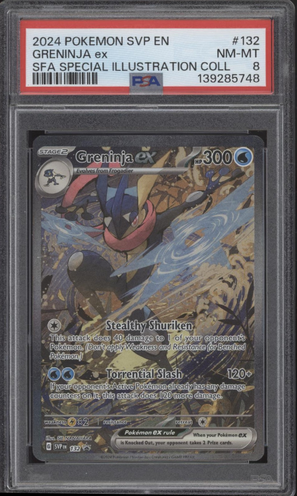 Greninja ex Pokemon Shrouded Fable Special Illustration Collection #132 PSA 8 #3