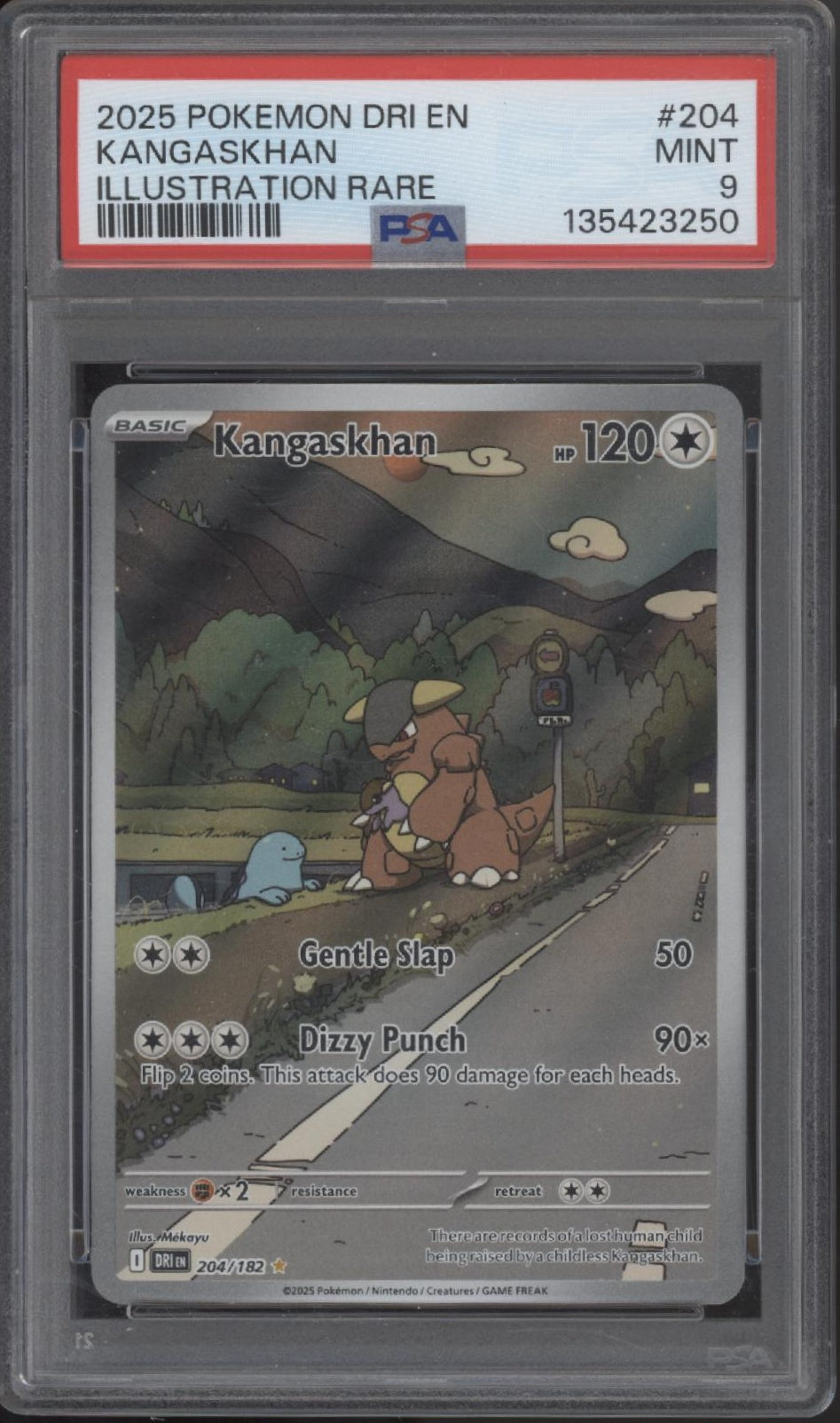 Kangaskhan Pokemon Destined Rivals Illustration Rare #204 PSA 9