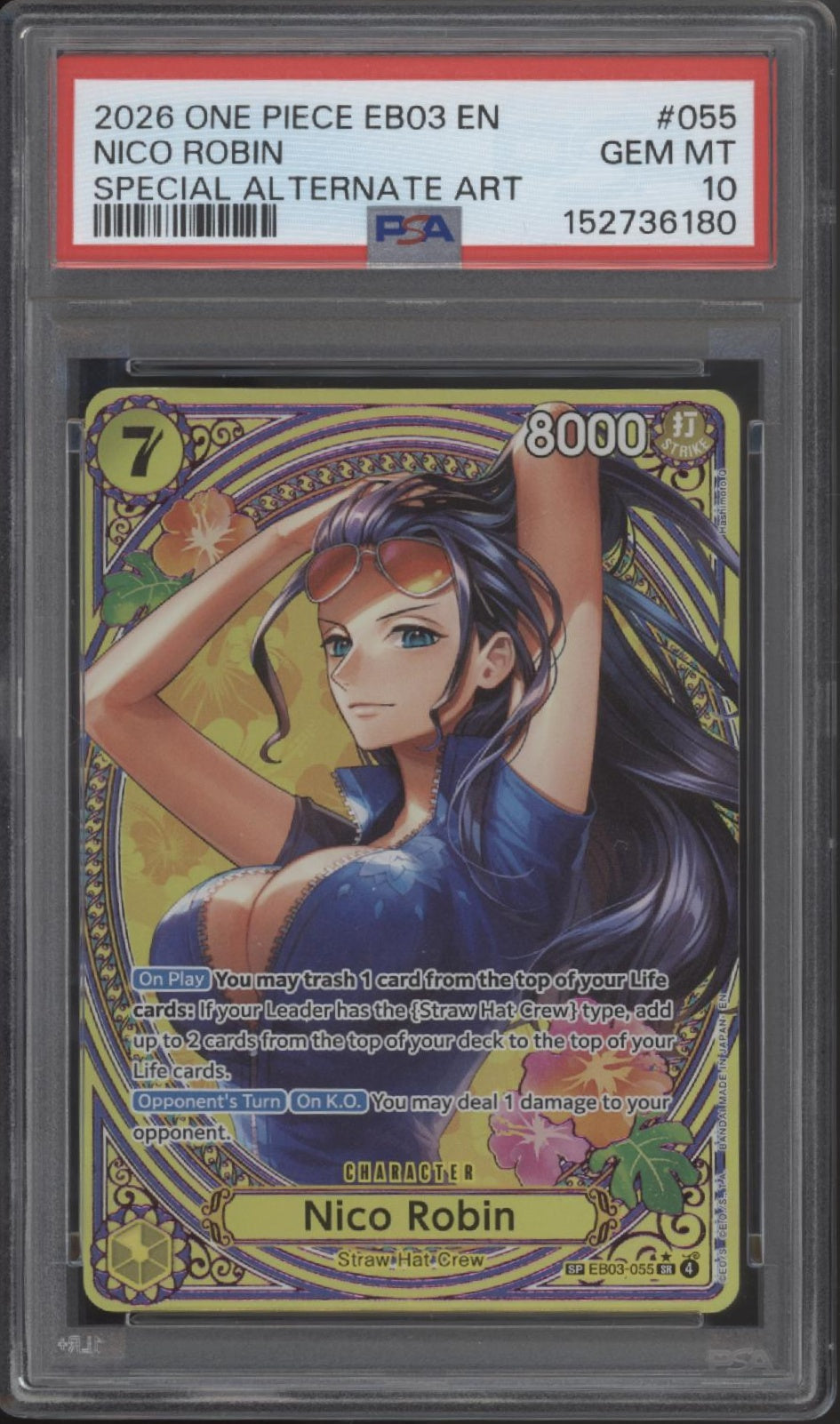 Nico Robin One Piece EB03 Special Alternate Art #055 PSA 10
