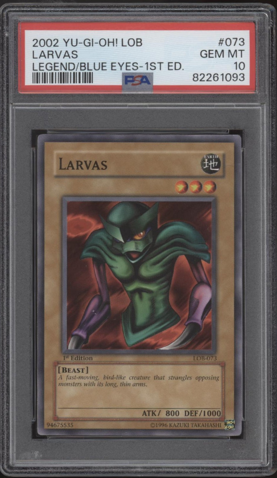Larvas Yu-Gi-Oh! LOB 1st Edition #073 PSA 10