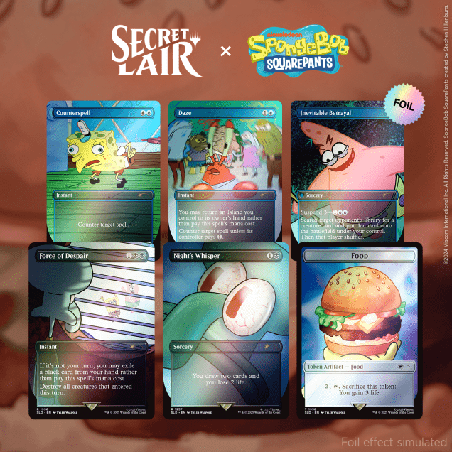 Magic the Gathering: Secret Lair x Spongebob Squarepants - Internet Sensation (Rainbow Foil)