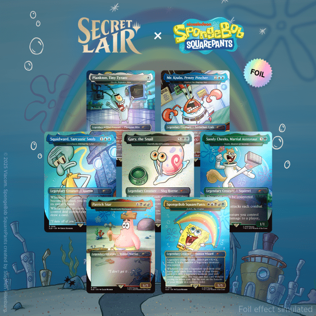 Magic the Gathering: Secret Lair x Spongebob Squarepants - Legends of Bikini Bottom (Rainbow Foil)