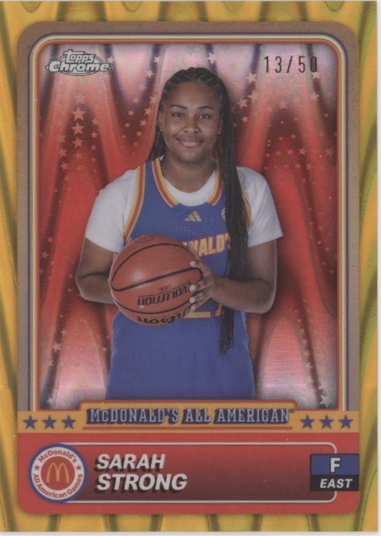 Sarah Strong 2024 Chrome McDonald's All American Gold Ray Wave Refractor 13/50