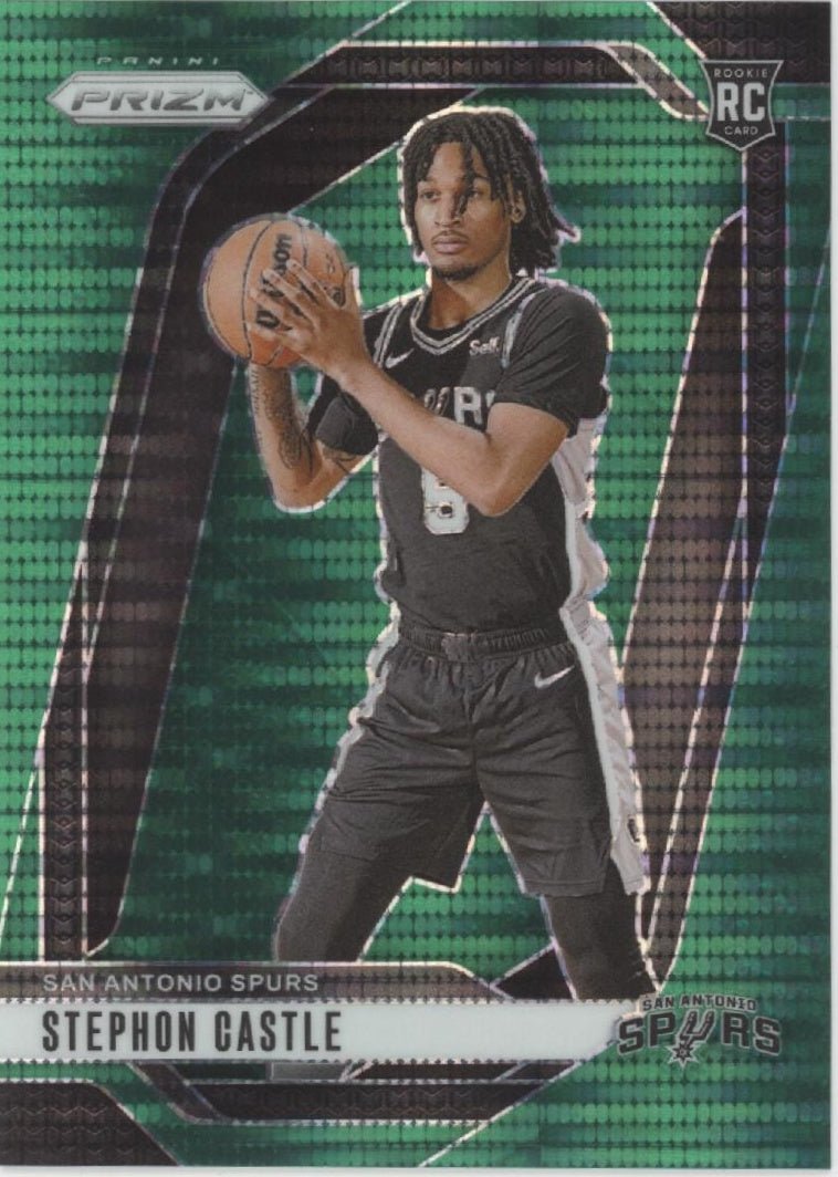 Stephon Castle 2024-25 Panini Prizm Green Pulsar Prizm RC 14/25 #234
